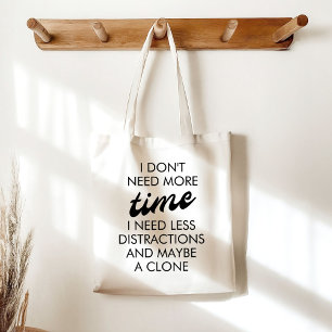 Bolso De Tela Necesito Un Clon Gracioso Regalo Para Personas Ocu