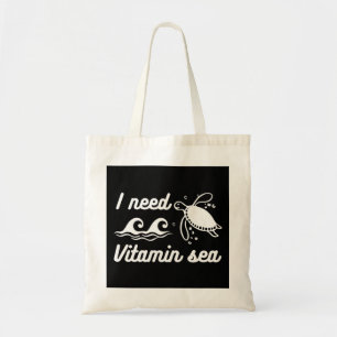 Bolso De Tela Necesito una tortuga marina de vitamina