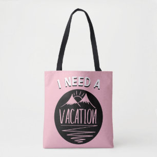 BOLSO DE TELA NECESITO UNA VACACIONES