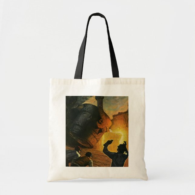 Bolso De Tela Negocio Antiguo, Industria de Fabricación de Acero (Frente)