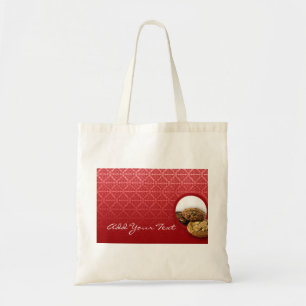 Bolso De Tela Negocio rojo de los postres del damasco del