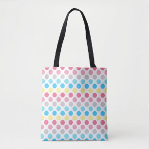 Bolso De Tela Negrita Bandera Orgullo de Género Colores Polkadot