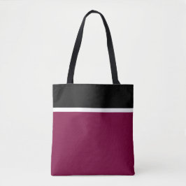 Bolso De Tela Negrita Black Top Strips On Burgundy Red