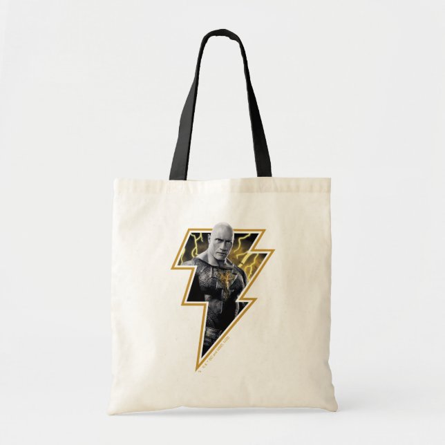 Bolso De Tela Negro Adam Gray y Gold Lightning Graphic (Frente)