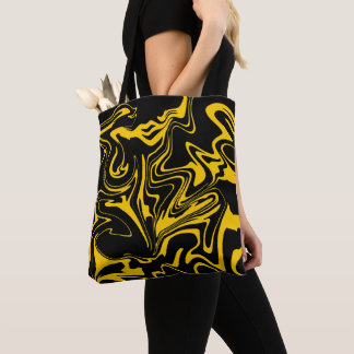 Bolso De Tela negro con amarillo