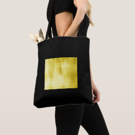 Bolso De Tela Negro con panal dorado -II