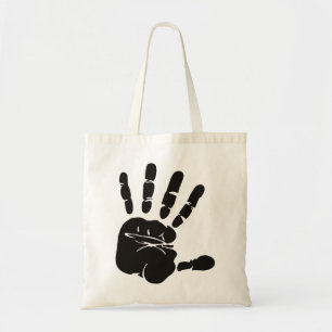 Bolso De Tela Negro de impresión de mano