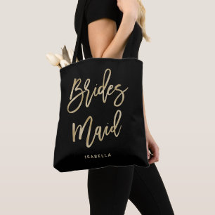 Bolso De Tela Negro de la dama de honor el   y fiesta nupcial