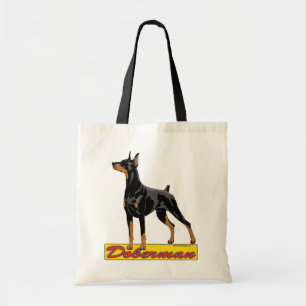 Bolso De Tela Negro del doberman