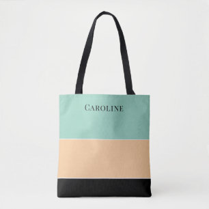 Bolso De Tela Negro Moderno, Melocotón, Verde Personalizado