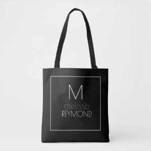 Bolso De Tela negro monopólico moderno y elegante
