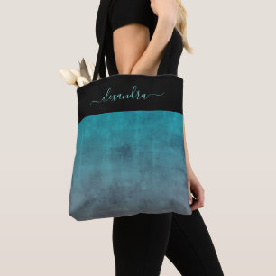 Bolso De Tela Negro Verde azulado Gris rústico oscuro elegante p