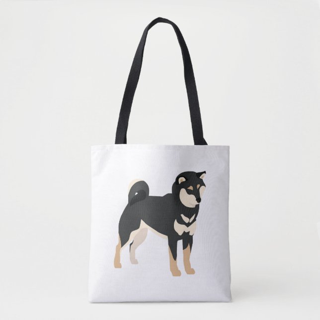 Bolso De Tela Negro y Tan Shiba Inu Dueño de Perros Lover Regalo (Anverso)