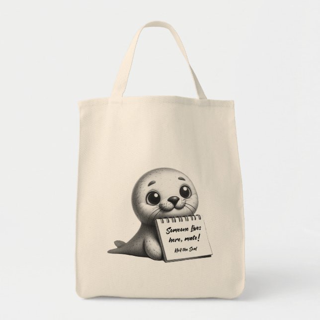 Bolso De Tela Neil the Seal (Frente)