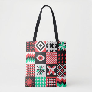 Bolso De Tela NEO GEO. Diseño gráfico de patrones geométricos