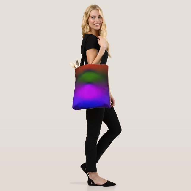 Bolso De Tela Neon Blue, Purple, Green, Naranja All-Over Print (Puesto)