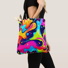 Bolso De Tela Neon Chaos Explosión de color líquido
