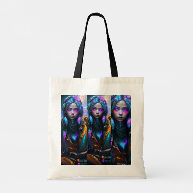 Bolso De Tela Neon City Chica Tote Bag (Reverso)