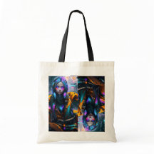 Neon City Chica Tote Bag