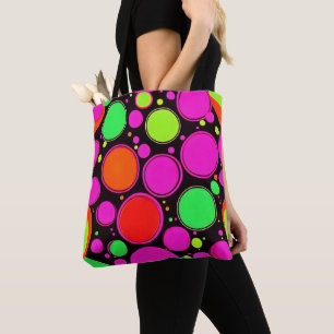 Bolso De Tela Neon Dot Fiesta