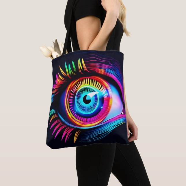 Bolso De Tela Neon Eye Dream (Detalle)