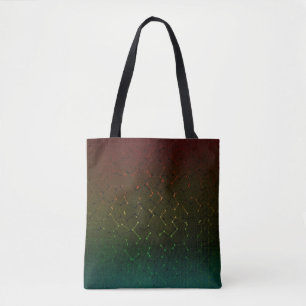 Bolso De Tela neón gardient huesos cepillos nucleares brillante