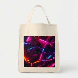 Bolso De Tela Neón Geométrico Abstracto Futurista Ciberpunk