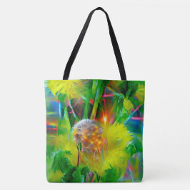 Bolso De Tela Neon Glow Dandelions en Dream Garden