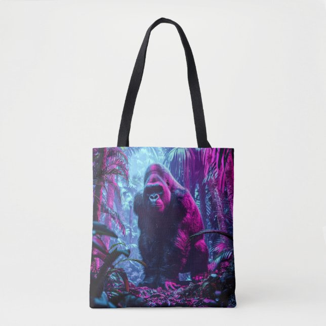 Bolso De Tela Neon Gorilla (Anverso)