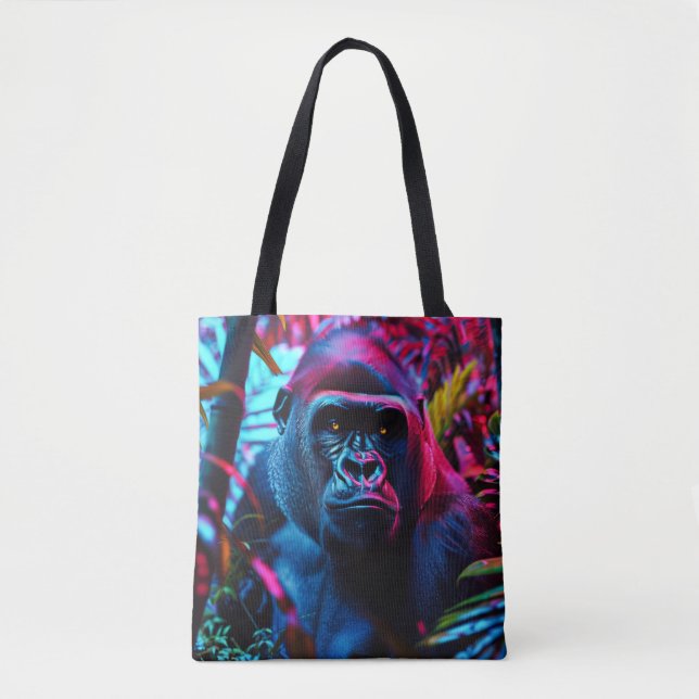 Bolso De Tela Neon Gorilla (Anverso)