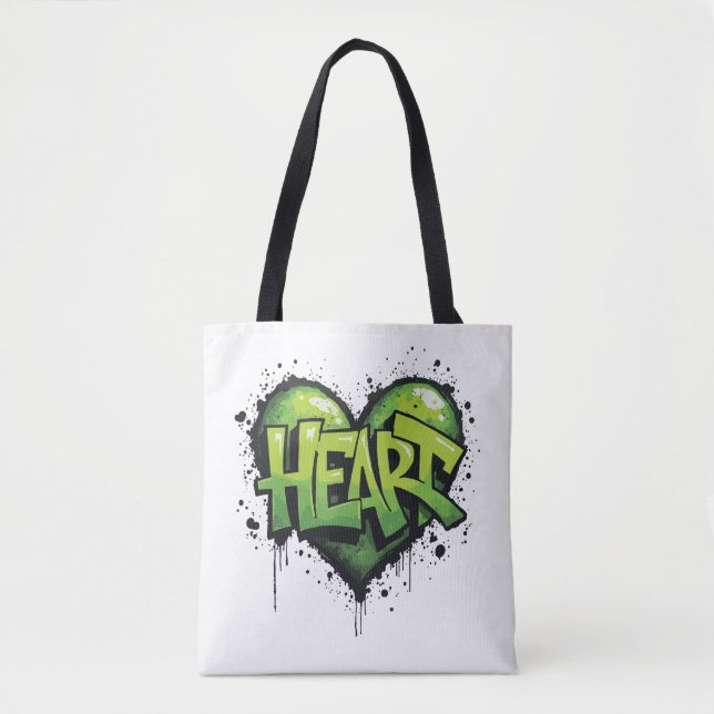 Bolso De Tela Neon Heartbeat (Anverso)