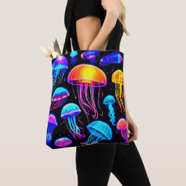 Bolso De Tela Neon Jellyfish