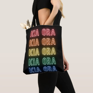 Bolso De Tela Neón Kia Ora Arcoíris Orgullo Nueva Zelanda