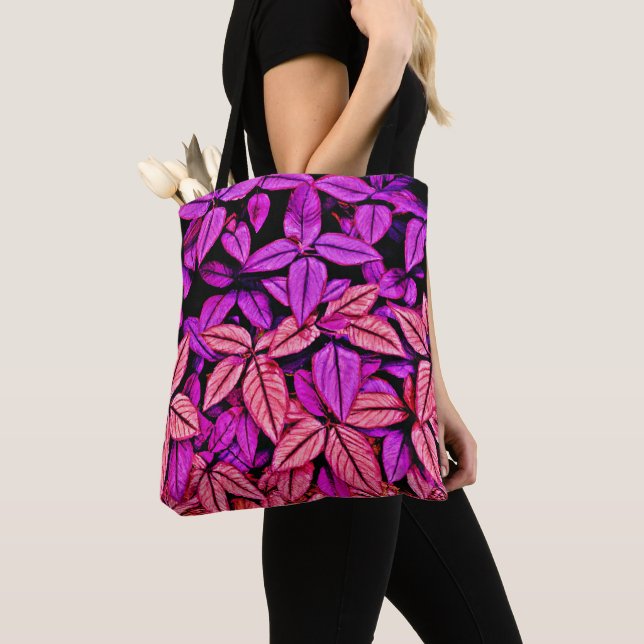 Bolso De Tela Neon Leaves Wonders (Detalle)