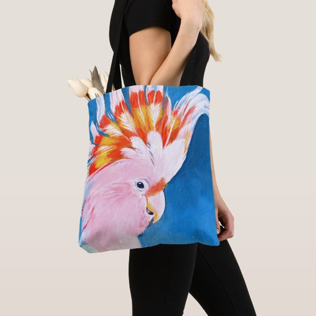 Bolso De Tela Neon Mohawk - Cockatoo rosa (Detalle)