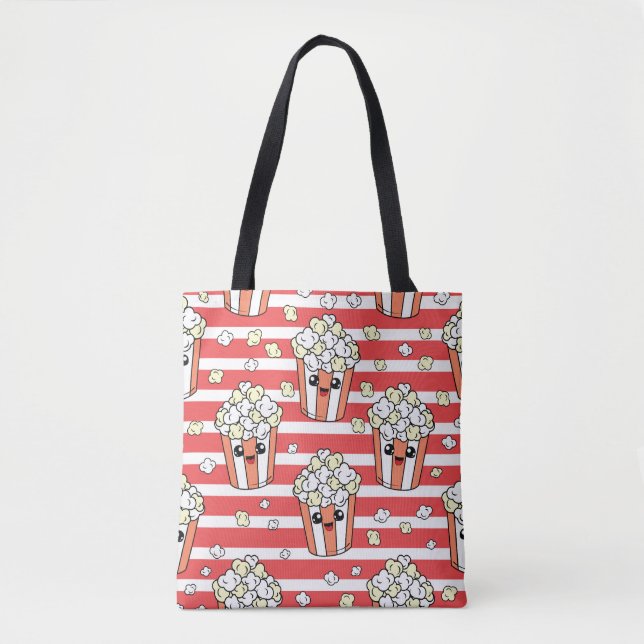 Bolso De Tela Neon Popcorn Kids Pattern (Anverso)