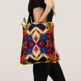 Bolso De Tela Neon Psychedelic Tote Bag