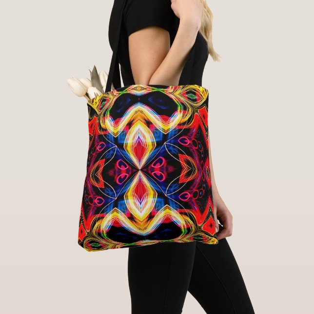 Bolso De Tela Neon Psychedelic Tote Bag (Detalle)