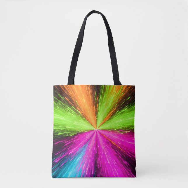 Bolso De Tela Neon Radial Burst Explosion (Anverso)