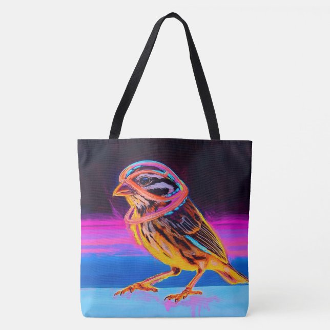 Bolso De Tela Neon Sparrow con acentos brillantes (Anverso)