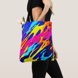 Bolso De Tela Neon Splatter Design