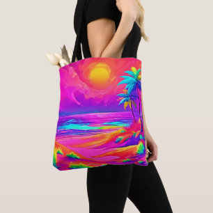Bolso De Tela Neon Sun & Beach Bliss