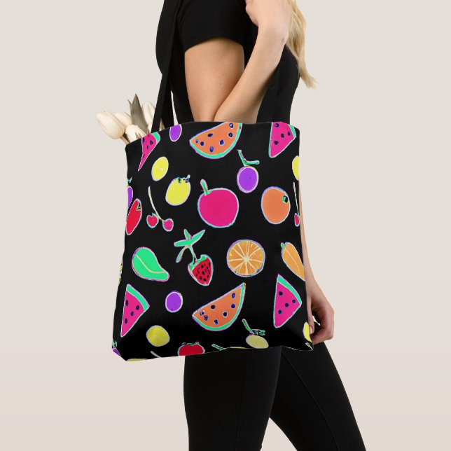 Bolso De Tela Neón tropical radiante (Detalle)