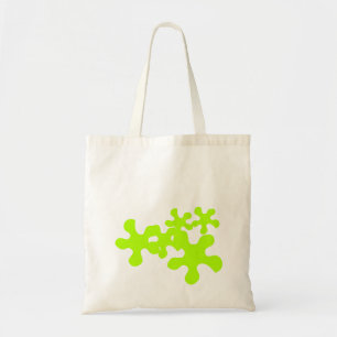 Bolso De Tela neón verde slime negro divertido