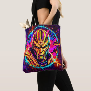 Bolso De Tela Neon Warrior Power Art
