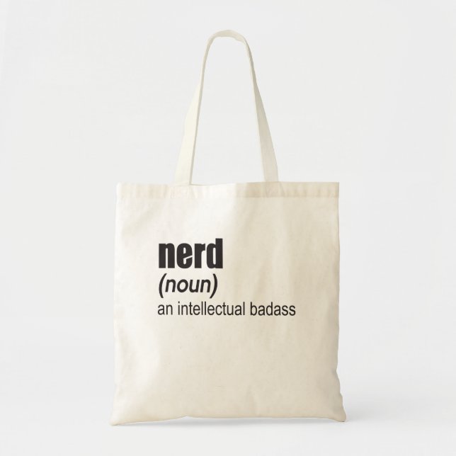 Bolso De Tela Nerd (Noun) An Intellectual Badass (Frente)