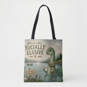 Bolso De Tela Nessie esquiva socialmente criptozoológico Loch Ne