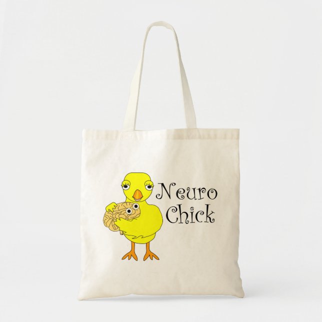 Bolso De Tela Neuro Chick Text (Frente)