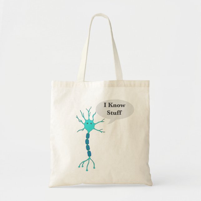 Bolso De Tela Neuron Conozco Cosas (Frente)