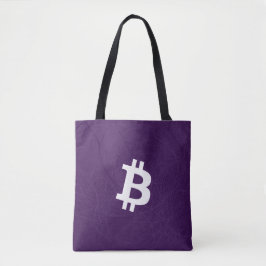 Bolso De Tela Neurona de Bitcoin Morado Oscuro